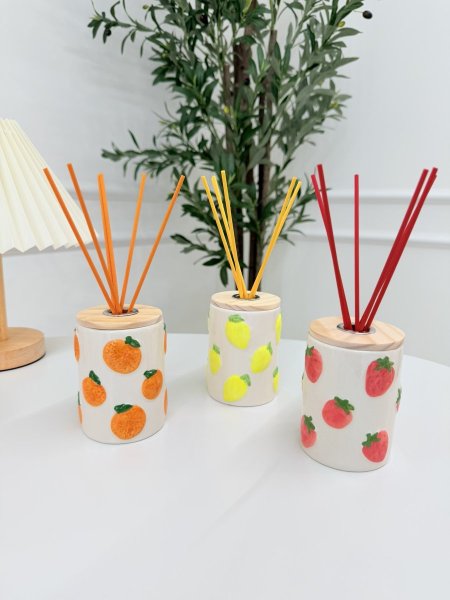 معطر جو عيدان علبة بورسلان فواكه نافرة