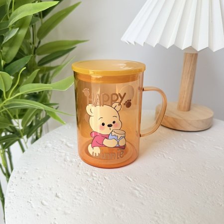 مج زجاج ملون دب العسل