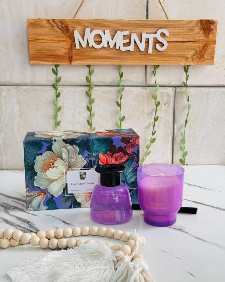 طقم شمعة مع معطر جو 