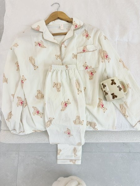 بيجامة دب كم