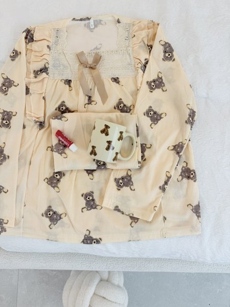 بيجامة دب كم