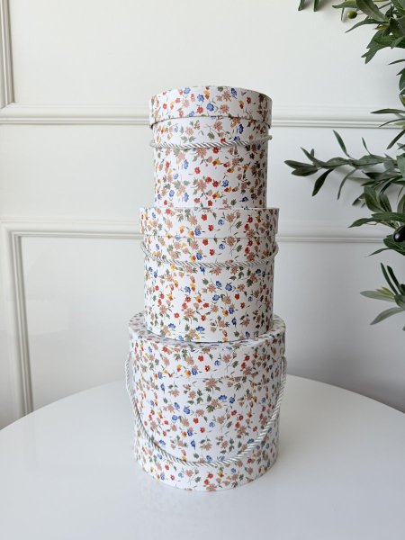 طقم صناديق كرتون 3 قطع  دائري