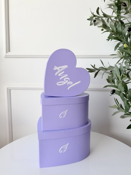 طقم صناديق كرتون 3 قطع  قلب