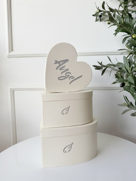 طقم صناديق كرتون 3 قطع  قلب