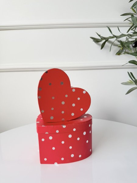 طقم صناديق كرتون قطعتين قلب