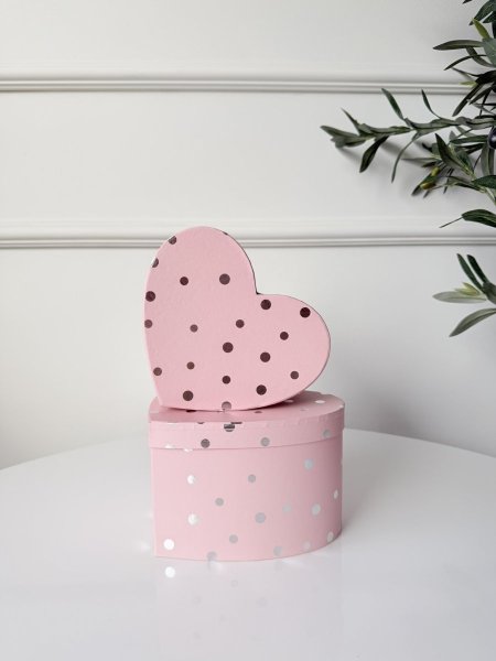 طقم صناديق كرتون قطعتين قلب