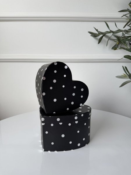 طقم صناديق كرتون قطعتين قلب