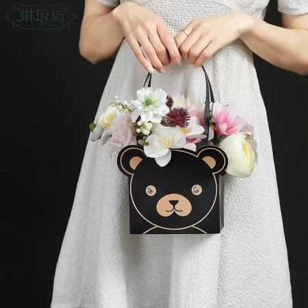 طقم صناديق كرتون قطعتين شكل سلة دب