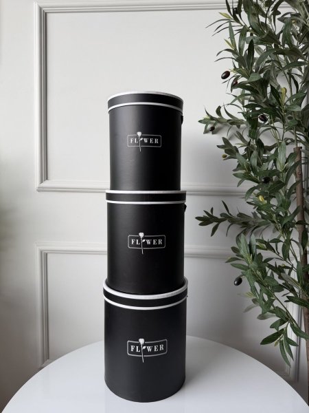 طقم صناديق كرتون دائري 3 قطع حجم كبير