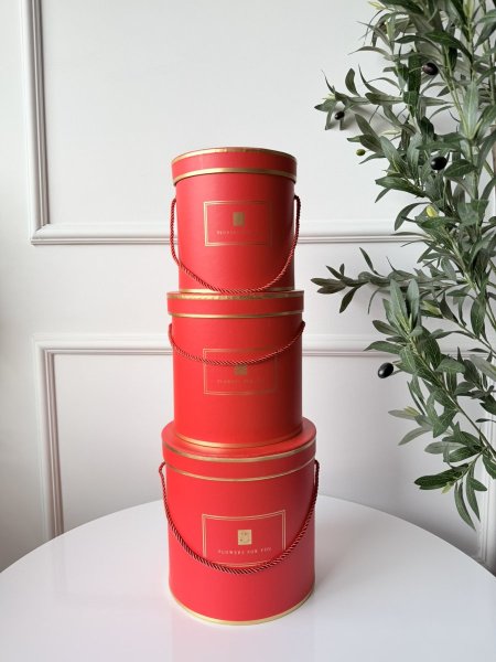 طقم صناديق كرتون دائري 3 قطع