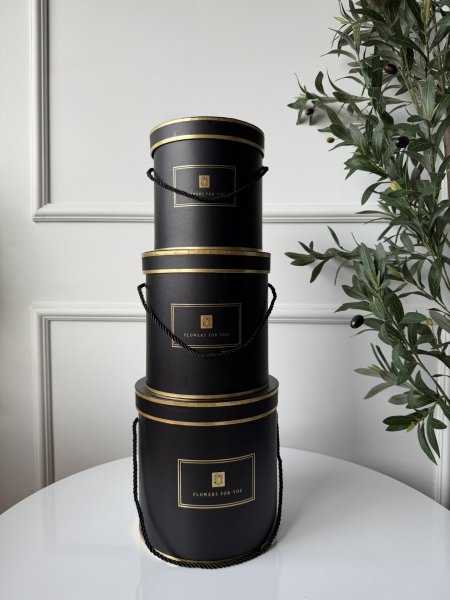 طقم صناديق كرتون دائري 3 قطع