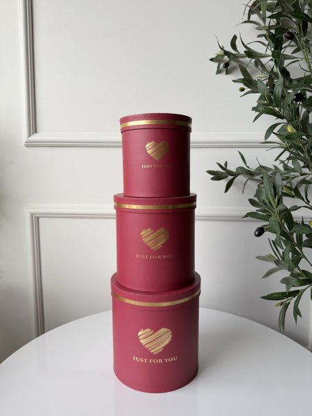 طقم صناديق كرتون دائري 3 قطع