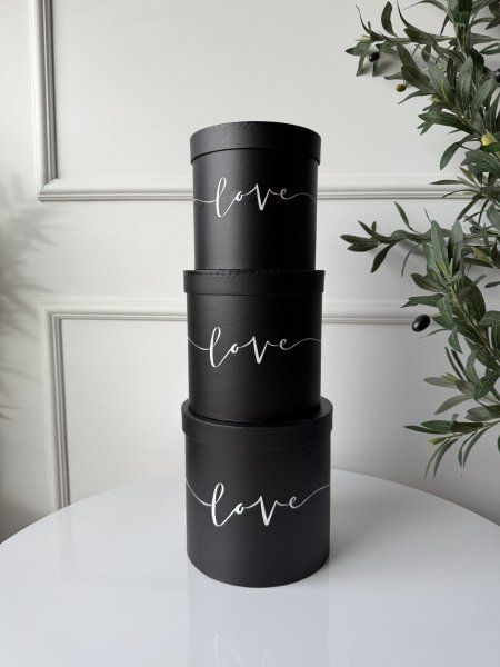 طقم صناديق كرتون  شكل دائري 3 قطع