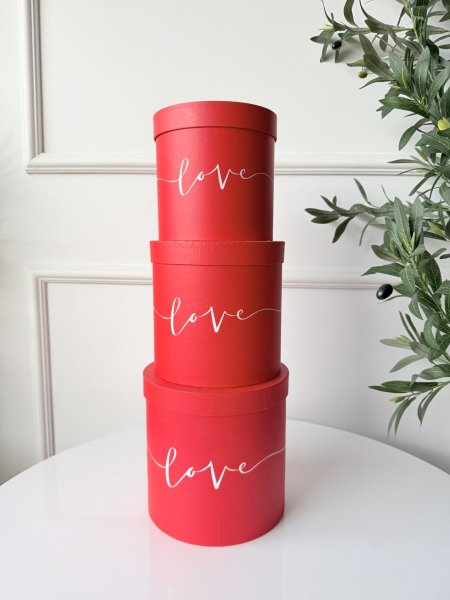 طقم صناديق كرتون  شكل دائري 3 قطع