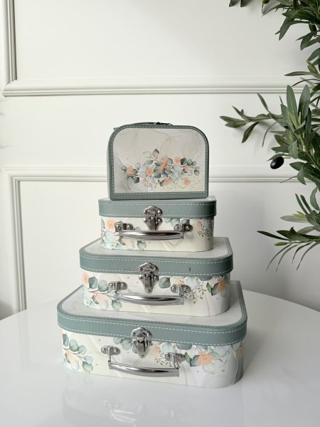 طقم صناديق كرتون  شكل شنطة 4 قطع