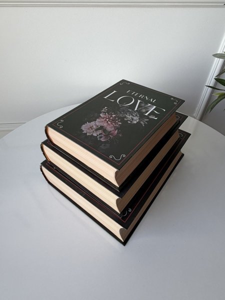 طقم صناديق كرتون  شكل كتاب 3 قطع