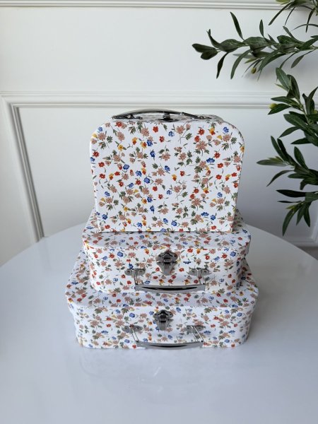 طقم صناديق كرتون  شكل شنطة 3 قطع