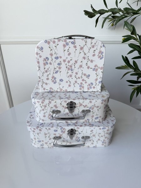 طقم صناديق كرتون  شكل شنطة 3 قطع