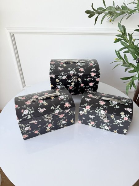 طقم صناديق كرتون  شكل شنطة 3 قطع