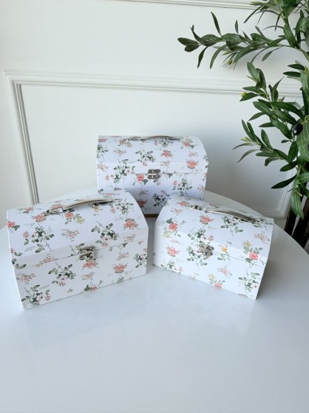 طقم صناديق كرتون  شكل شنطة 3 قطع