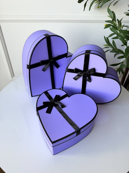 طقم صناديق كرتون  شكل قلب 3 قطع