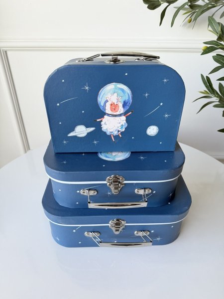 طقم صناديق كرتون  شكل شنطة 3 قطع