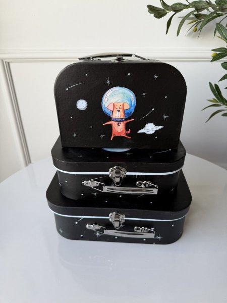 طقم صناديق كرتون  شكل شنطة 3 قطع