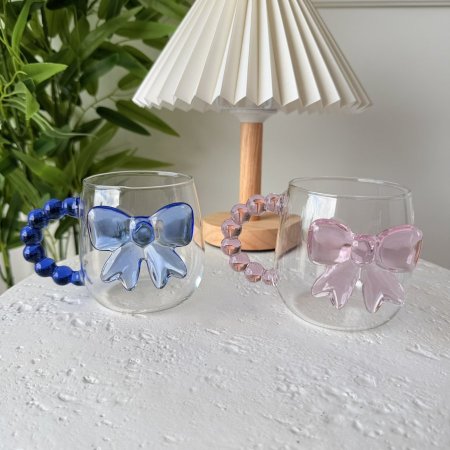 مج شفاف ايد لولو فيونكة نافرة