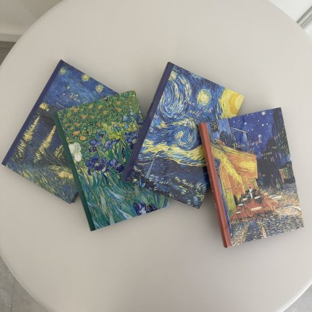 دفتر رسمات فان جوخ ورق اسود من الداخل 14*21 سم