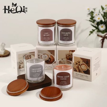 شمع معطر بروائح قهوة فواحة