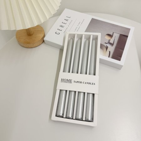 شمع ل الشمعدان لون فضي