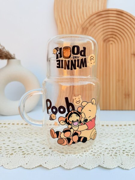 شاف ايد مع كاسة زجاج دب عسل