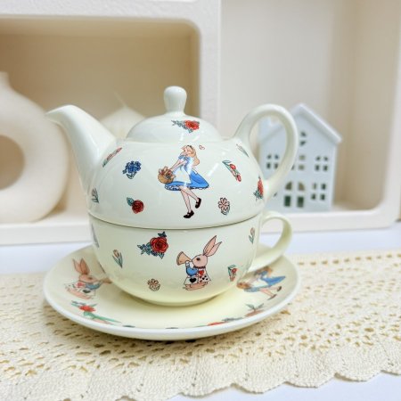 طقم ابريق وفنجان وكوستر