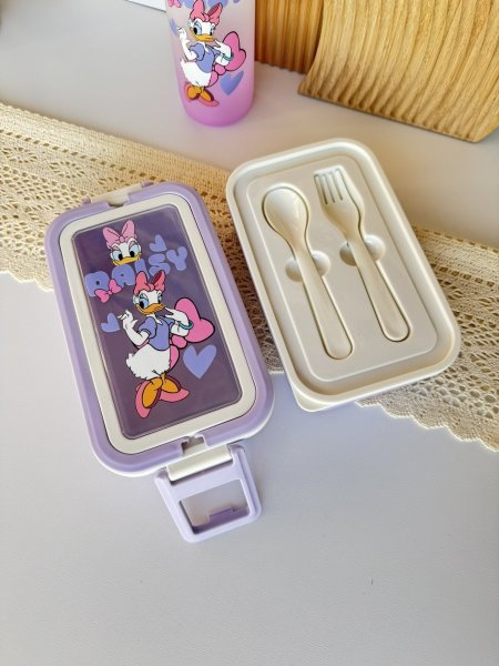 لنش بوكس طبقتين بطة بنفسجية