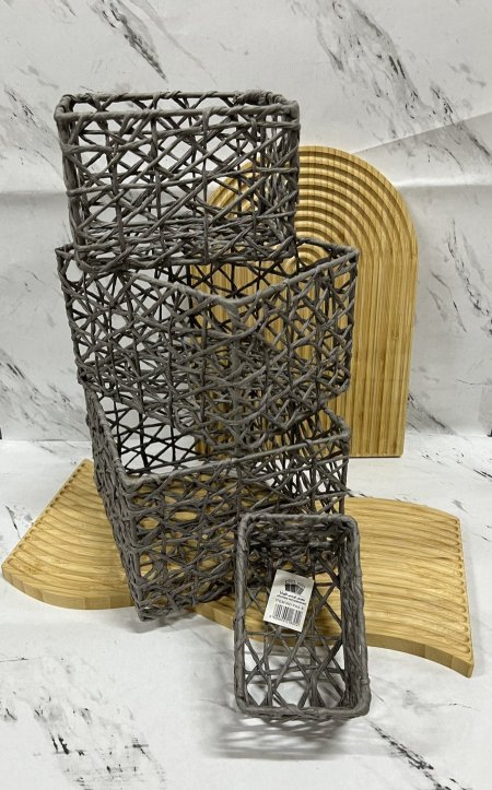 قطم سلات خيطان  4 قطع لون سكني