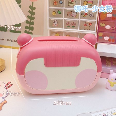 علبة محارم بلاستك متوفر لون زهري ولون ازرق