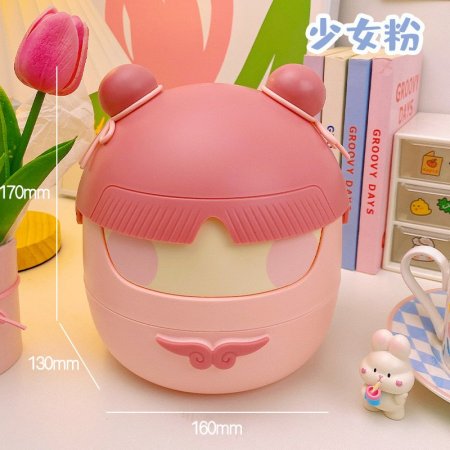 سلة نفايات حجم صغير متوفرة باللونين الازرق والزهر