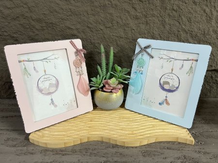 برواز خشب لون ازرق