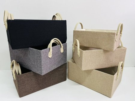 طقم سلة قماش ثقيل 3 قطع