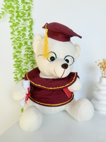 دب تخرج ارتفاع 35 سم متوفرة بعدة الوان