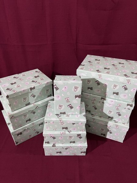 طقم صناديق كرتون 10 قطع حجم كبير