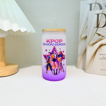 كاسة ايس كوفي وجاج ملون KPop Demon Hunters