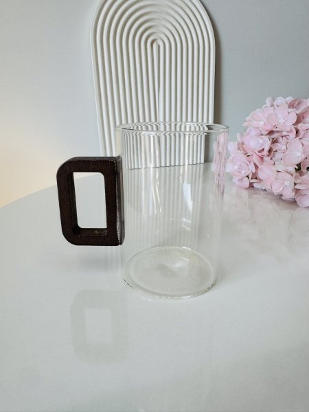 مج شفاف ايد خشب