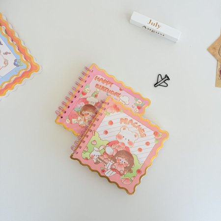 دفتر سلك مع ورق ملون