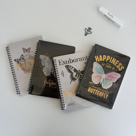 دفتر سلك فراشات 15*21 سم