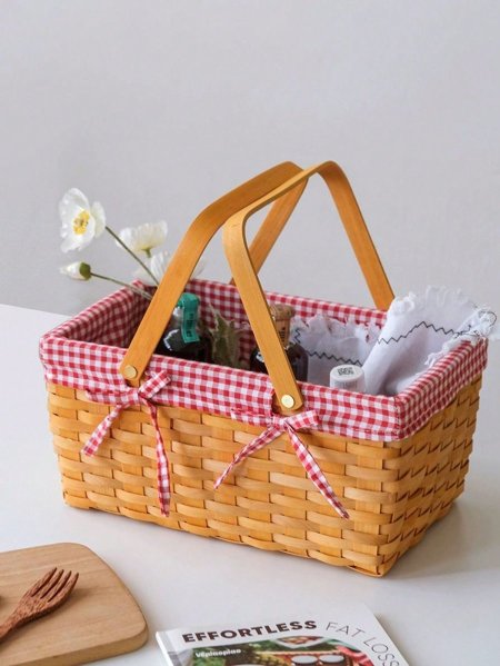 طقم سلات قش مكون من سلتين