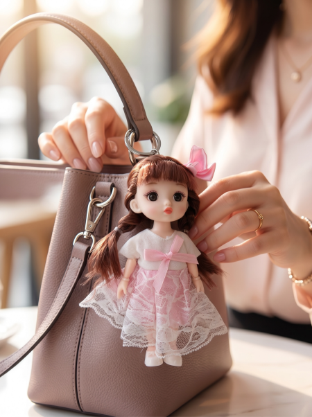 ميدالية شكل بنت جودة عالية ايدي وارجل متحركة