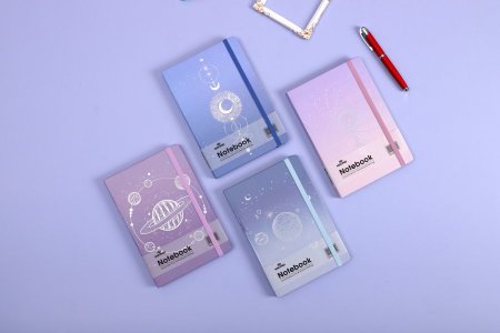 دفتر فضاء غلاف هارد كفر قياس 14*21 سم