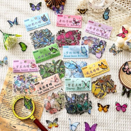 ستكرز فراشات متوفر ب 4 الوان