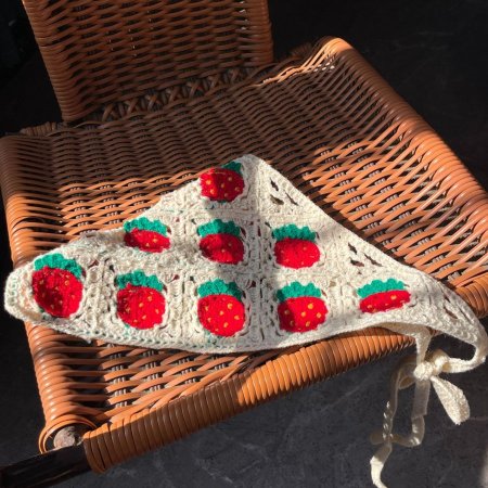 شطفة شعر خامة صوف ثقيل فراولة